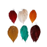 Boucles d&rsquo;oreilles artisanales en papier recyclé