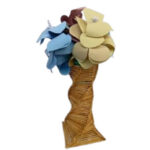 Pot de fleur écoresponsable en papier recyclé