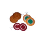 Boucles d&rsquo;oreilles artisanales en papier recyclé